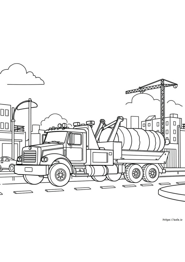 Wrecker Tow Truck Coloring Pages