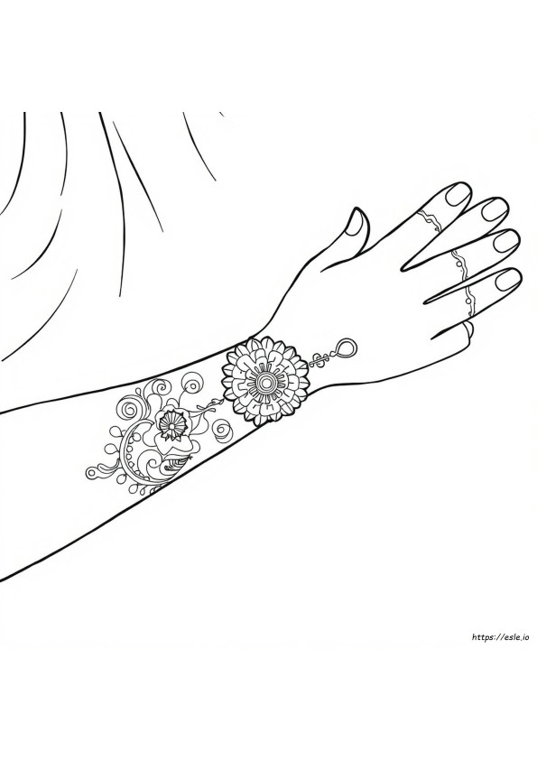 Henna Colouring Pages