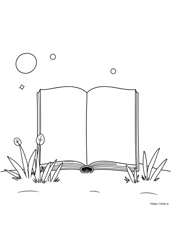 Blank Book Cover Coloring Page