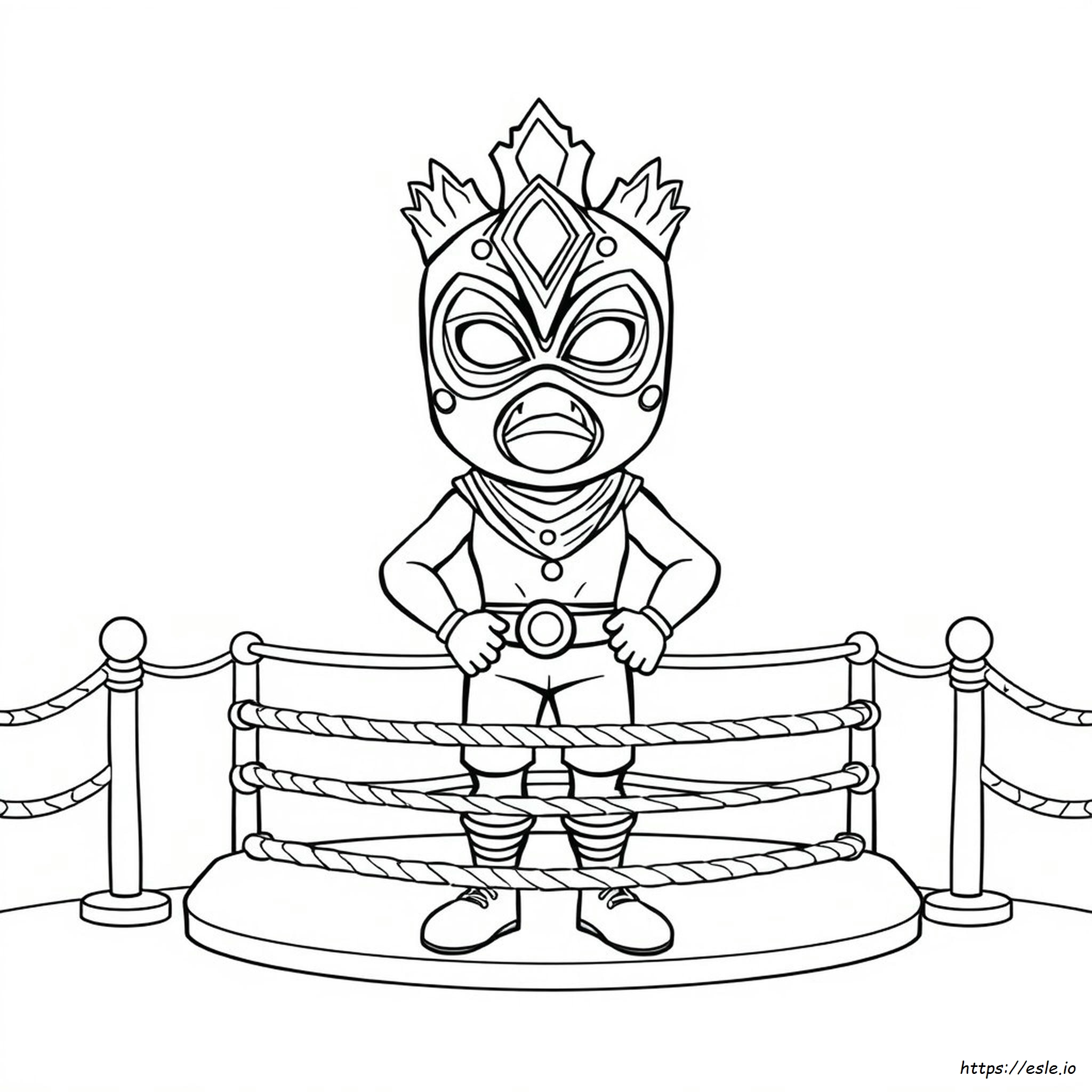 Luchador Mask Coloring Page