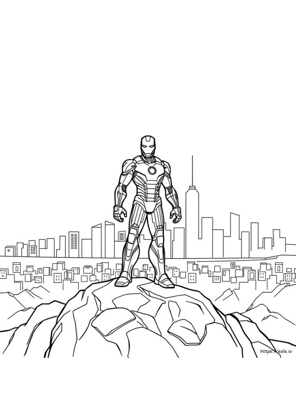 Planșe De Colorat Cu Iron Man În Format Pdf