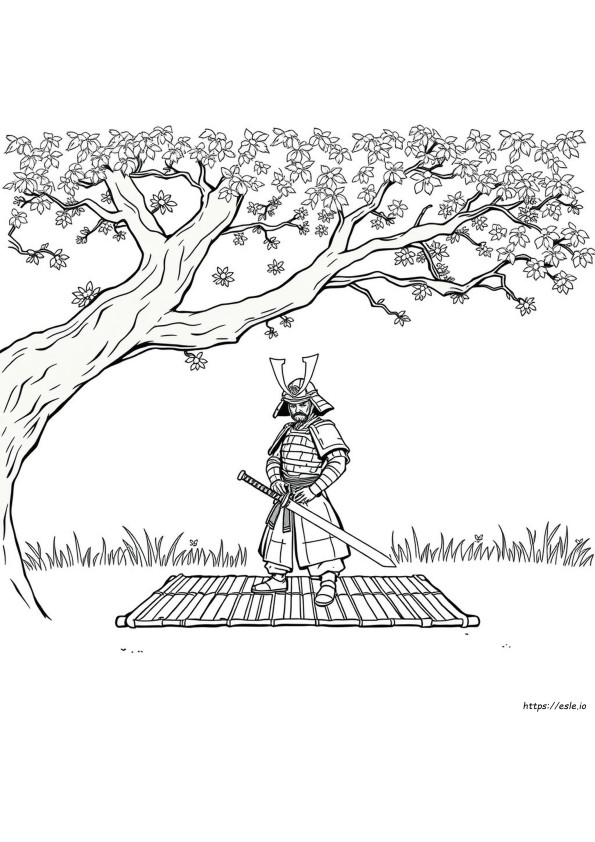 Coloriage Samouraï
