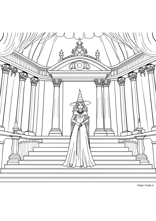 Glinda E Elphaba De Wicked Para Colorir