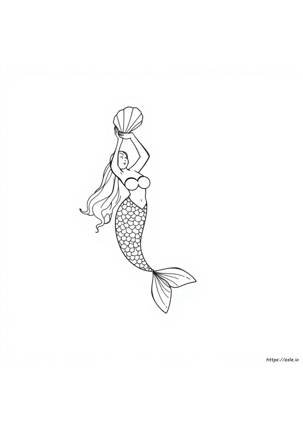 Mermaid Colouring Page Printable