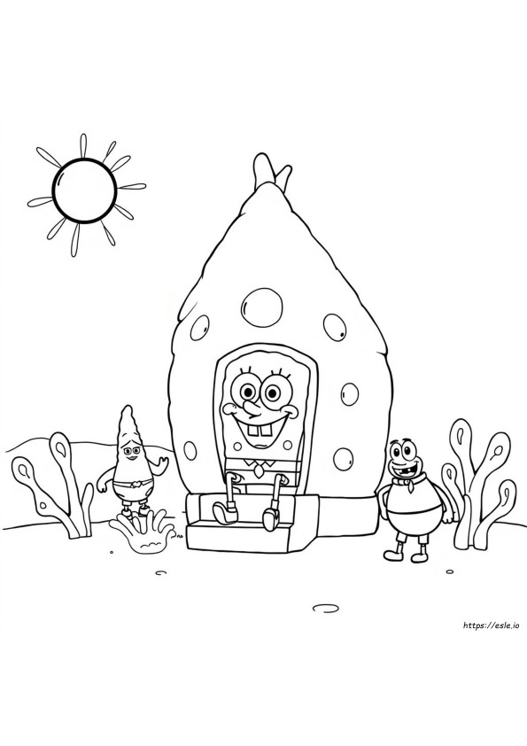 Spongebob House Coloring