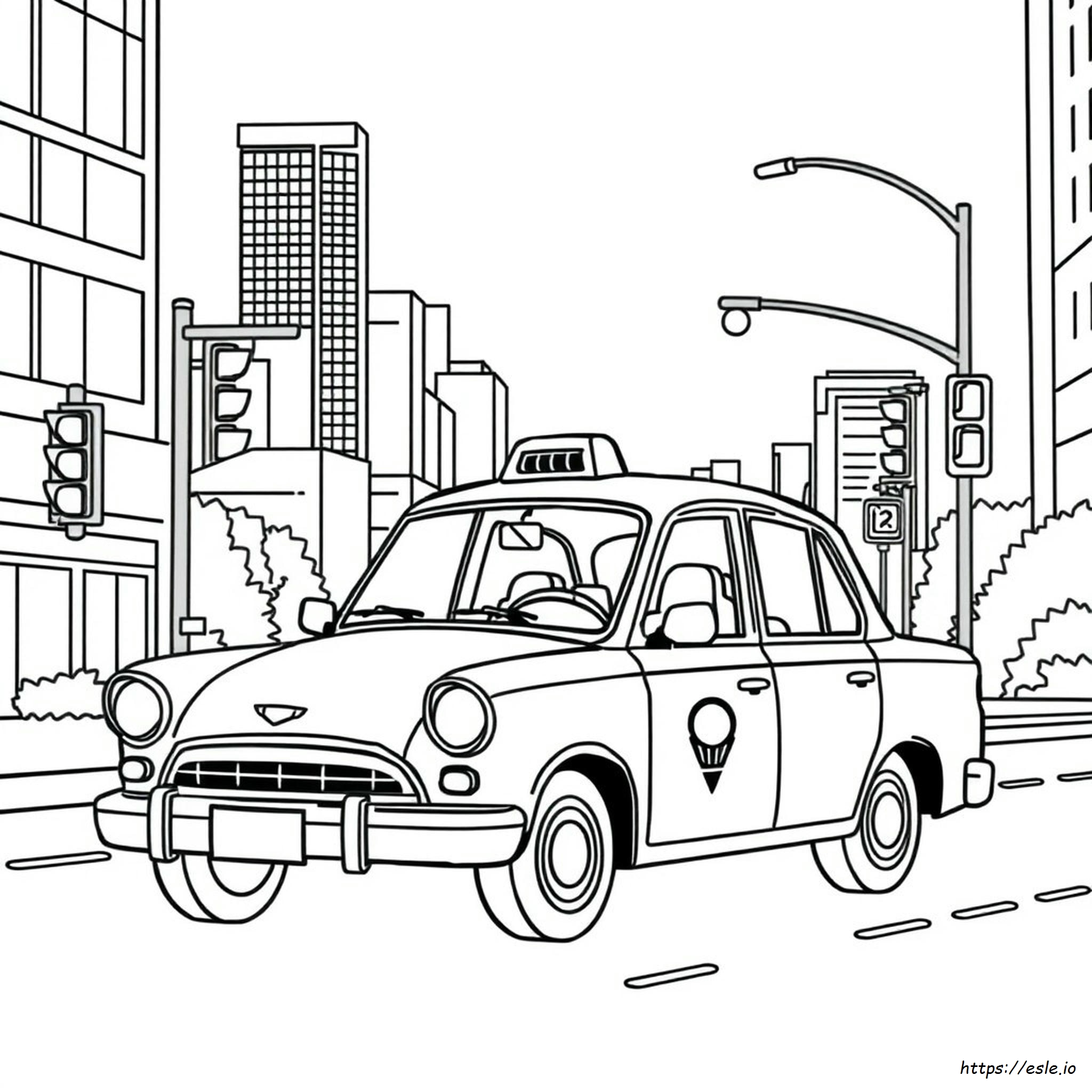 Taxi For Coloring