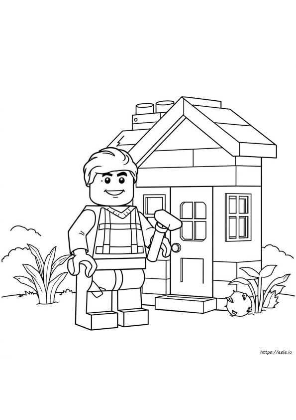 Omuleț Lego De Colorat