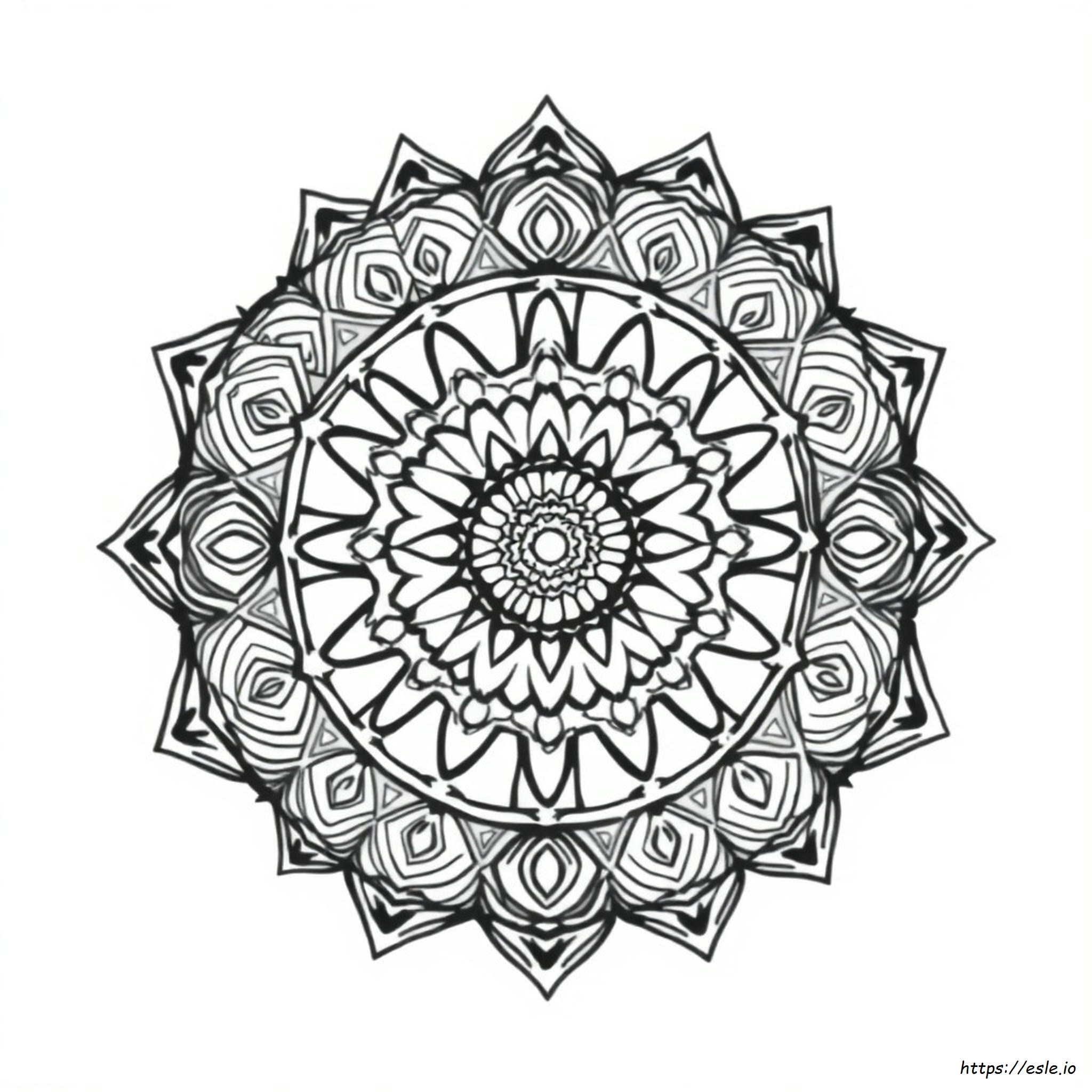 Large Print Mandala Coloring Pages