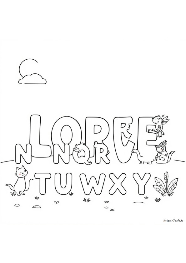 Alphabet Lore W Coloring Page