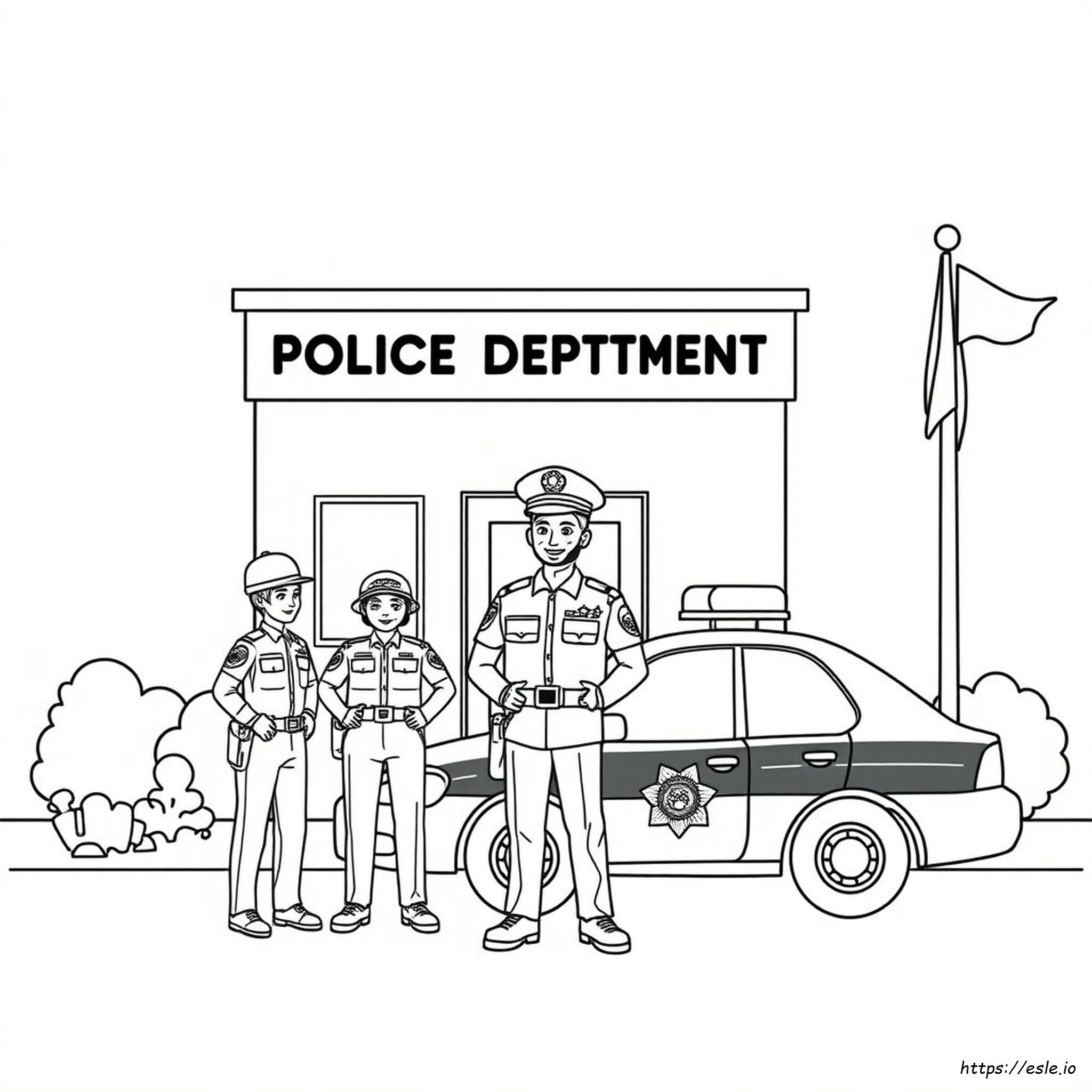 Police Department Coloring Pages