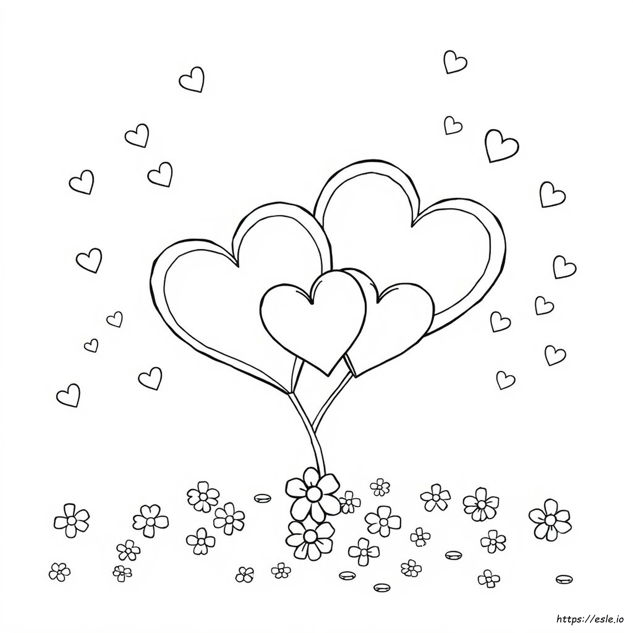 Valentines Hearts Coloring
