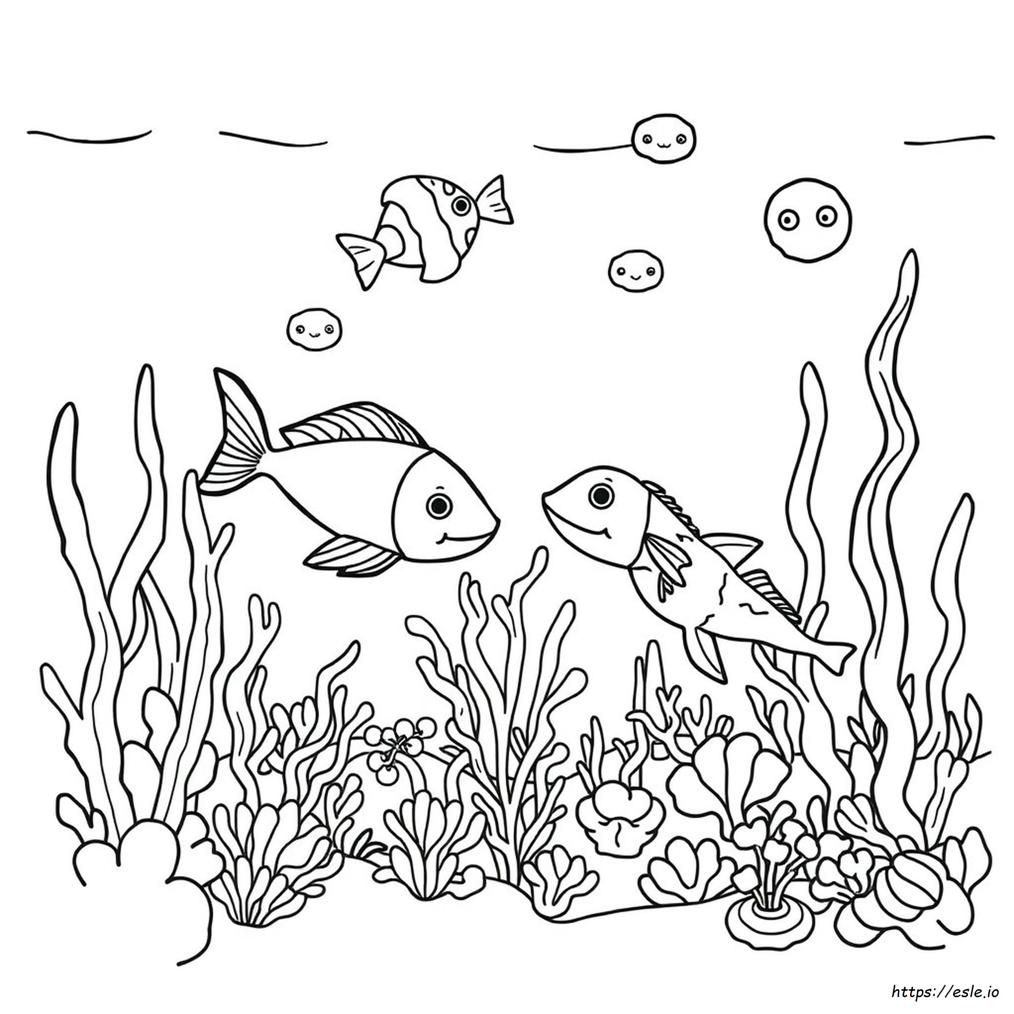 Gambar Mewarnai Hewan Laut Untuk Anak Prasekolah