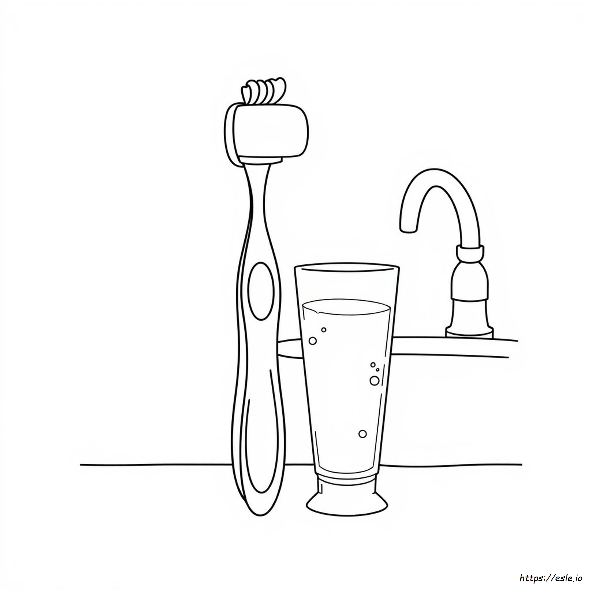 Coloring Picture Of Toothbrush