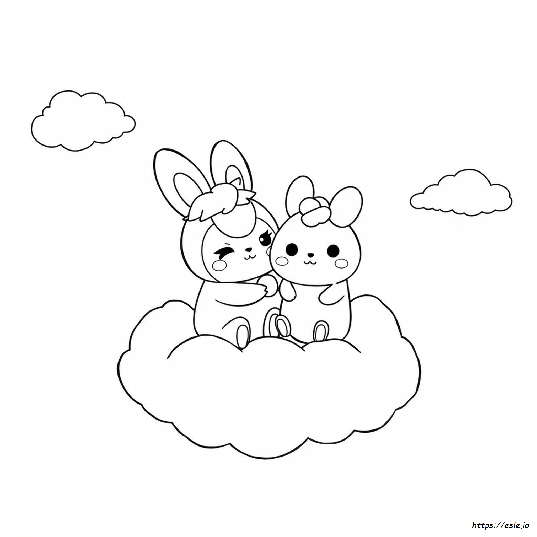 Kuromi E Cinnamoroll: Disegni Da Colorare