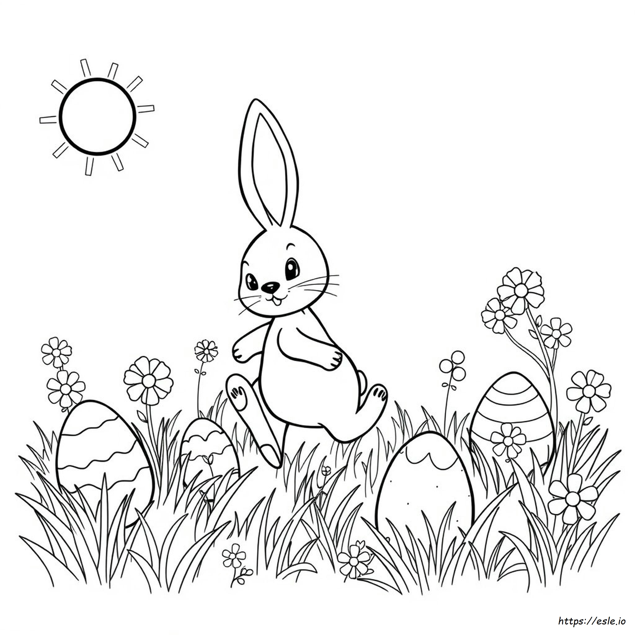 Free Online Easter Bunny Coloring Pages