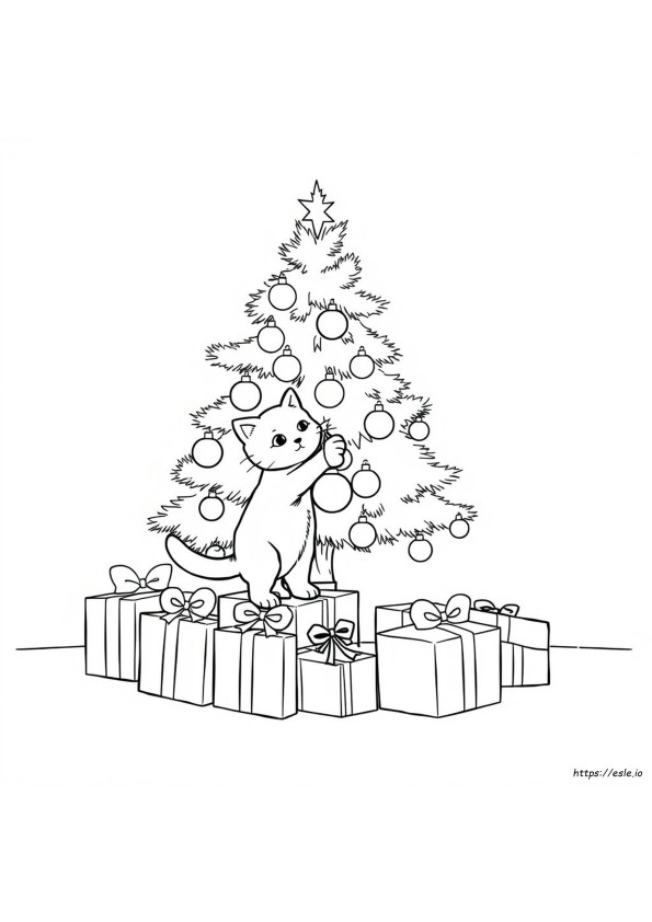 Weihnachtskatze Ausmalbilder Zum Ausdrucken