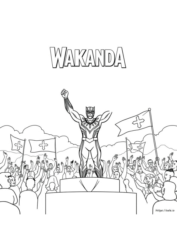 Pagini De Colorat Wakanda Forever