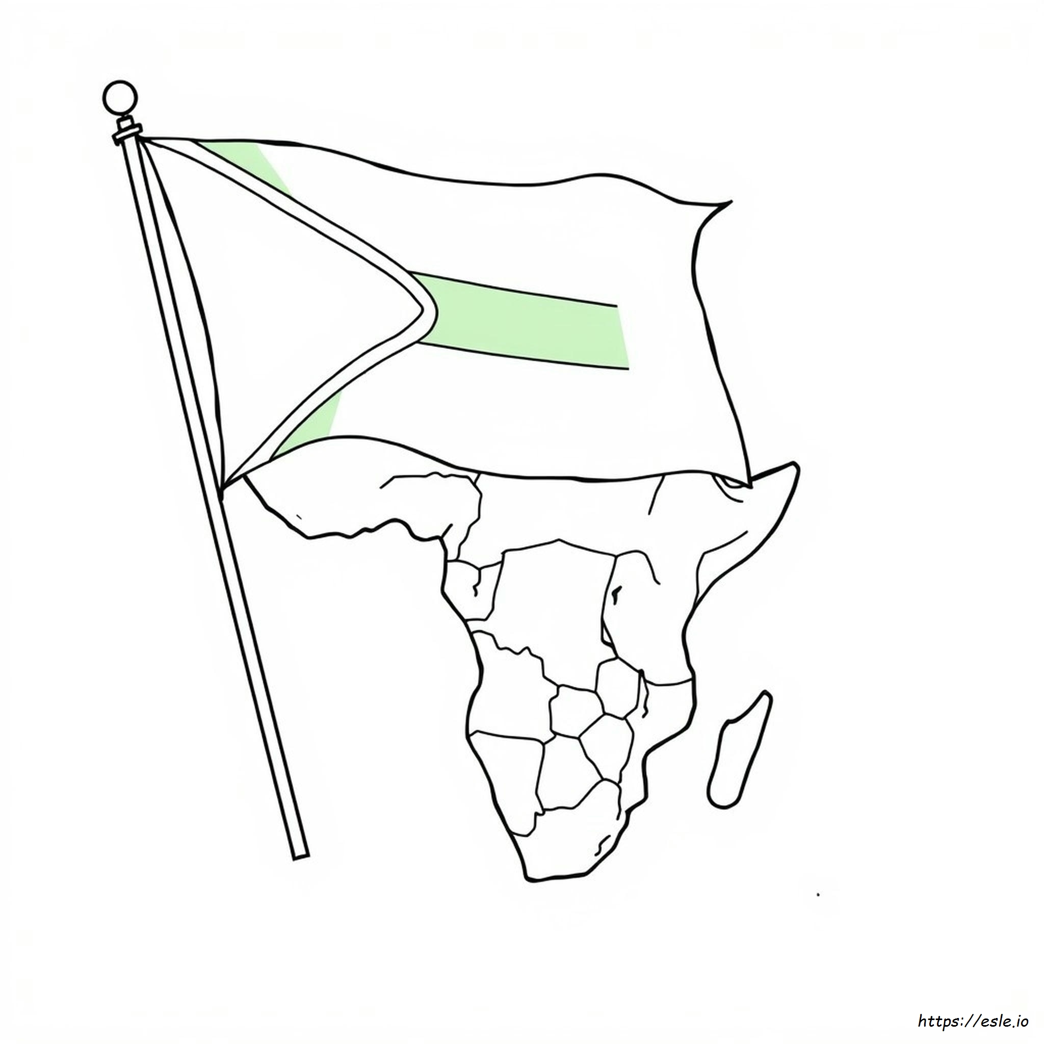 African Flag Coloring Page