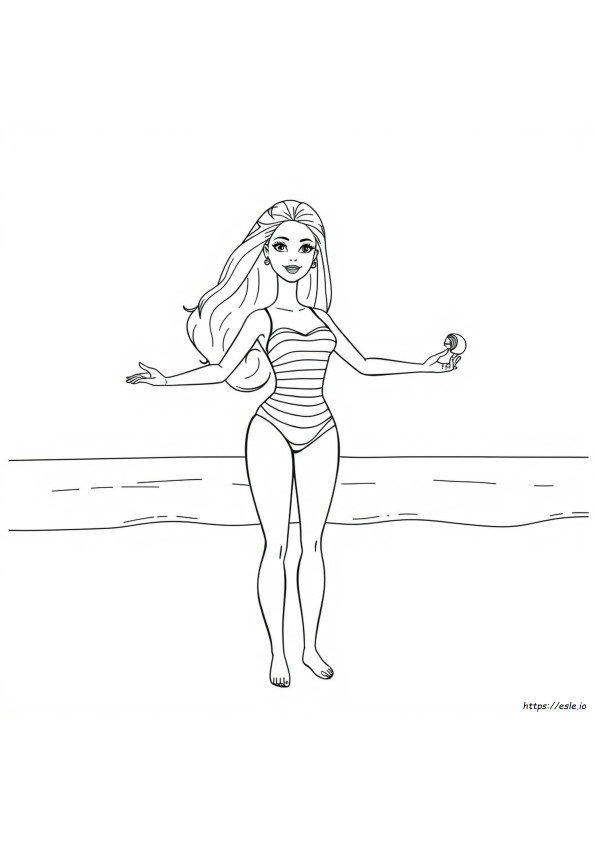 Colouring Page Of Barbie