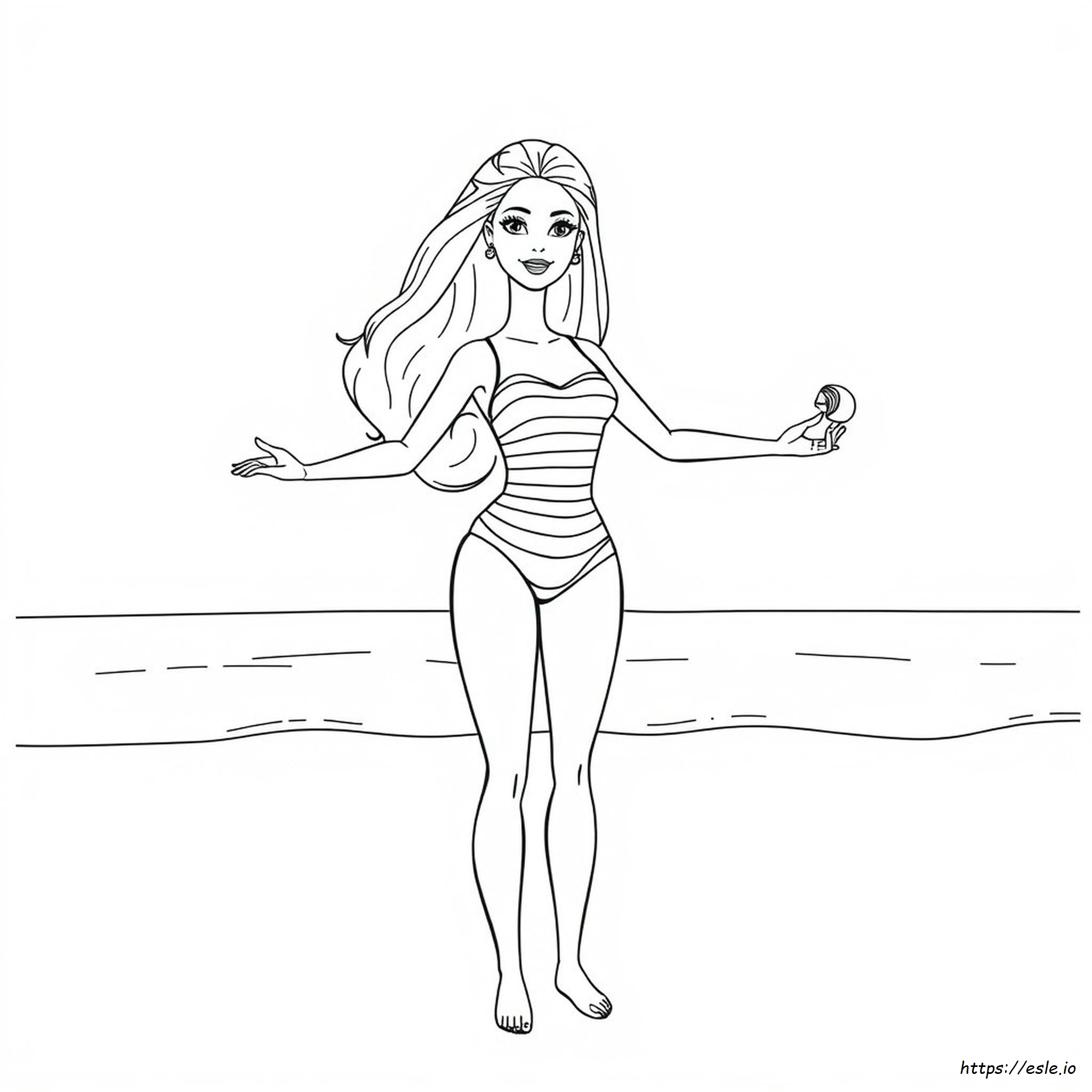 Colouring Page Of Barbie
