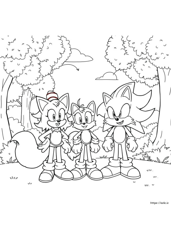 Sonic Characters Colouring In