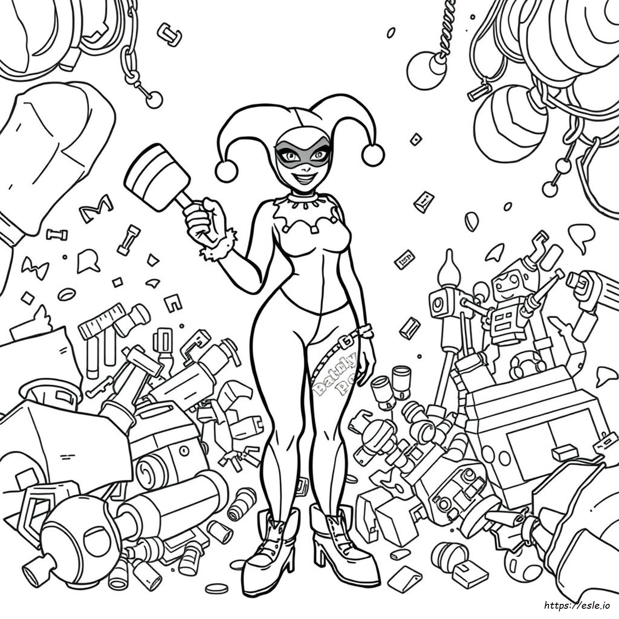Harley Quinn Da Colorare Per Adulti