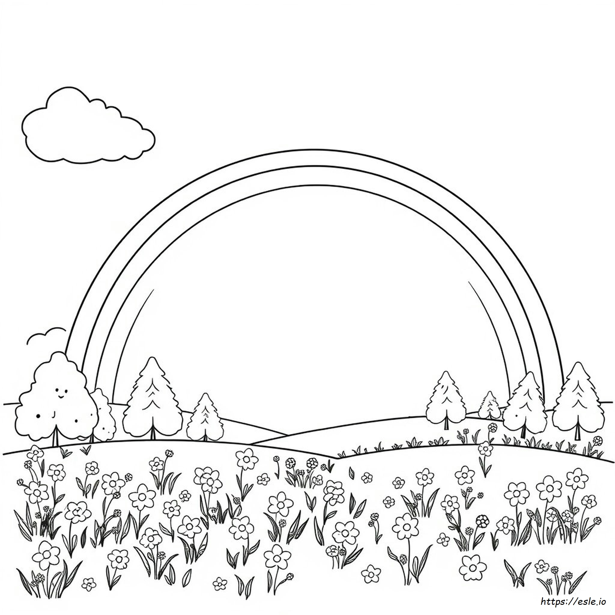 Gambar Mewarnai Pelangi