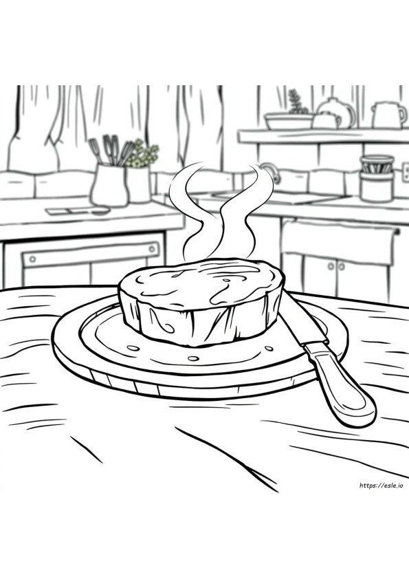 Beef Steak Coloring Page