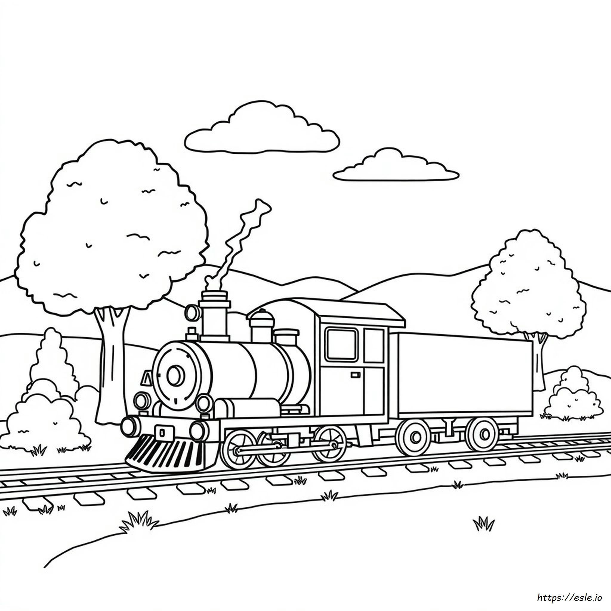 Real Train Coloring Pages
