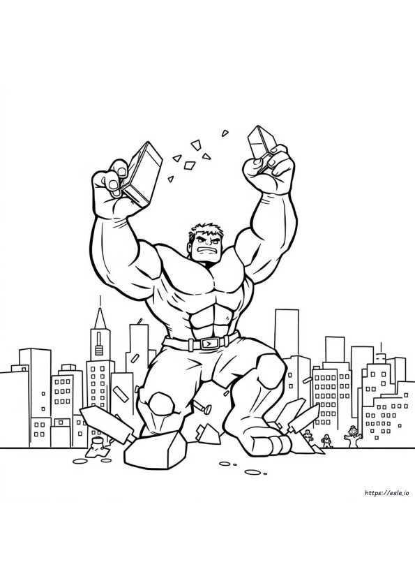 Hulk Sparge Foaie De Colorat