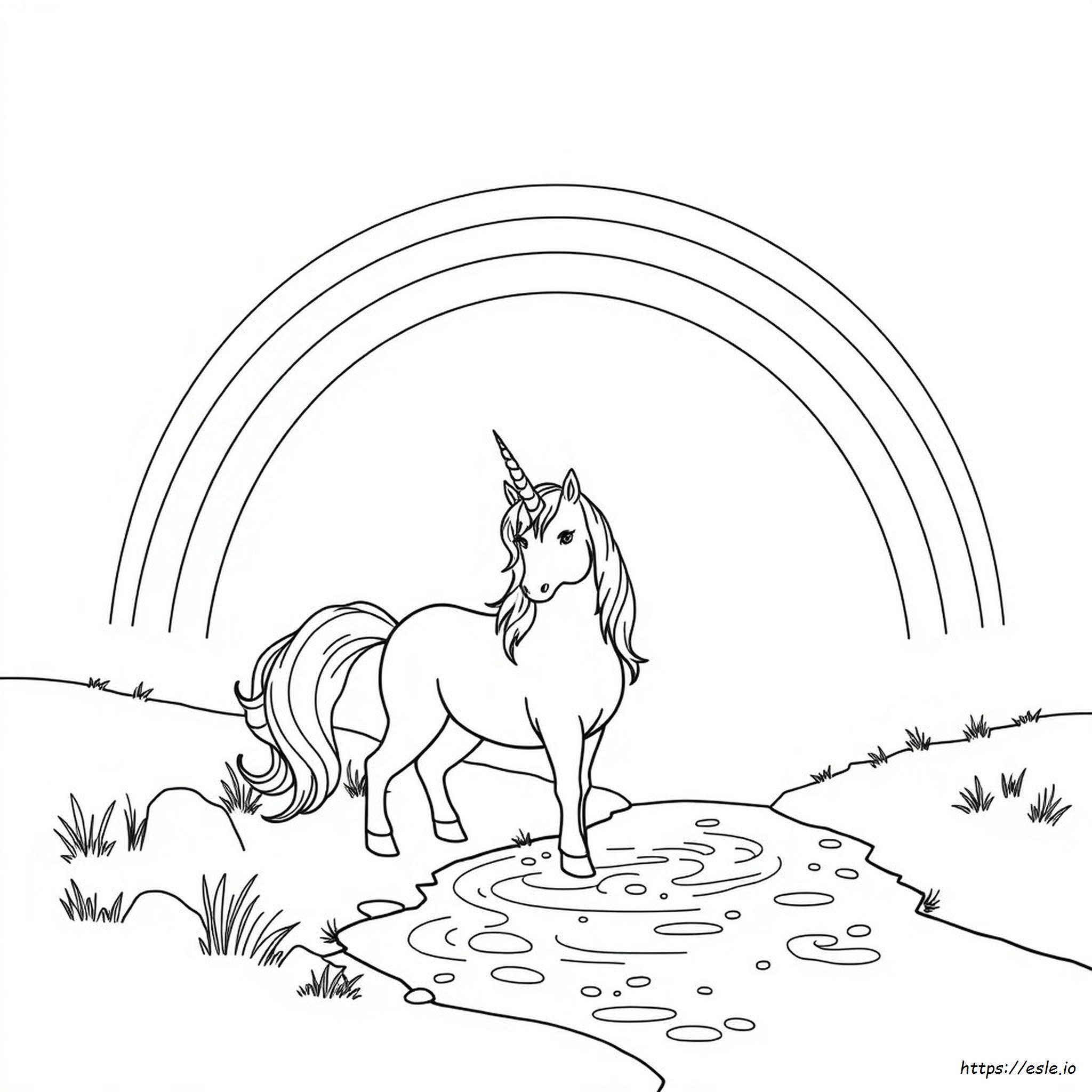 Magical Unicorn Drawing Rainbow Cute Unicorn Coloring Pages