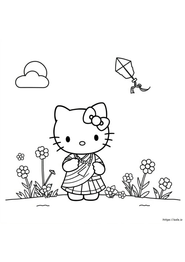 Coloring Pages Hello Kitty Chola