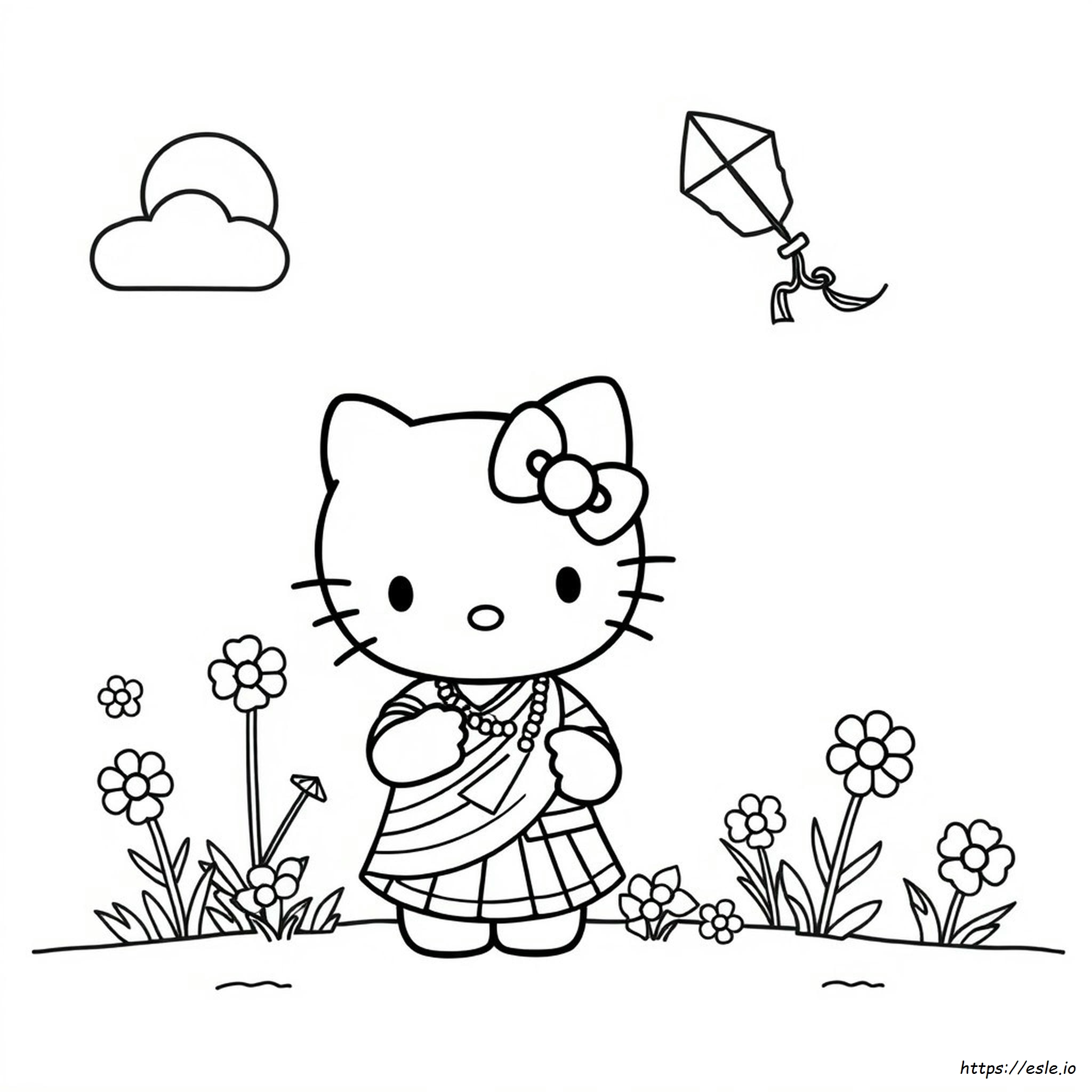 Coloring Pages Hello Kitty Chola