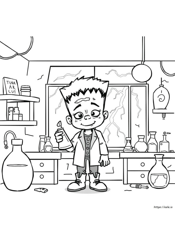 Disegni Da Colorare Di Frankenstein Carino