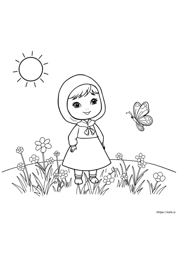 Easy Masha Coloring Pages