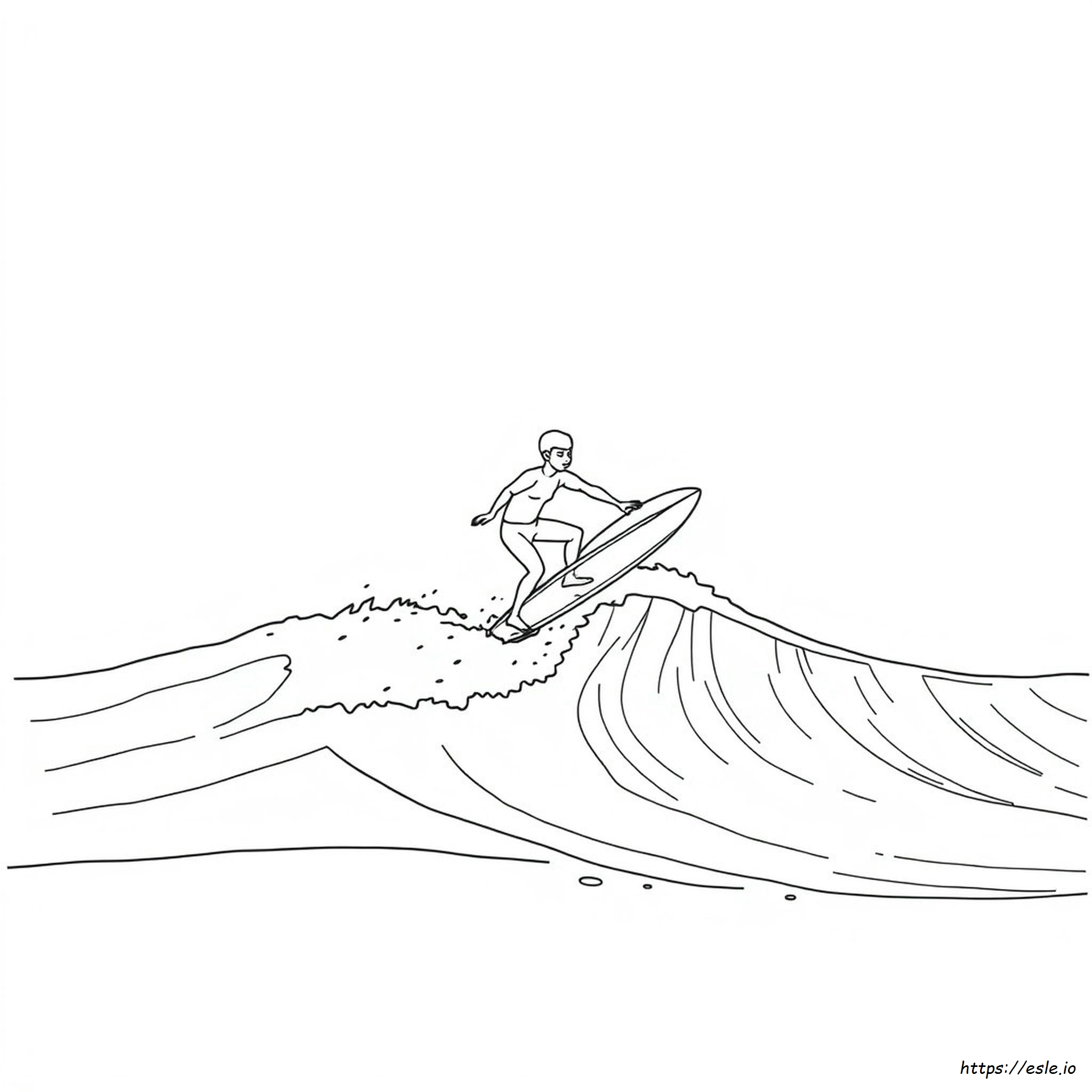 Surfing Coloring Pages