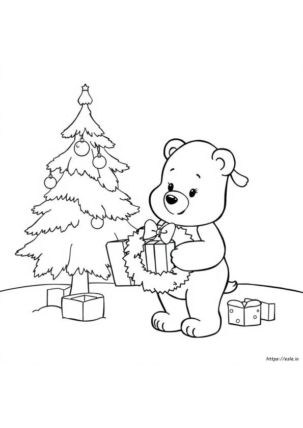 Christmas Care Bear Coloring Pages