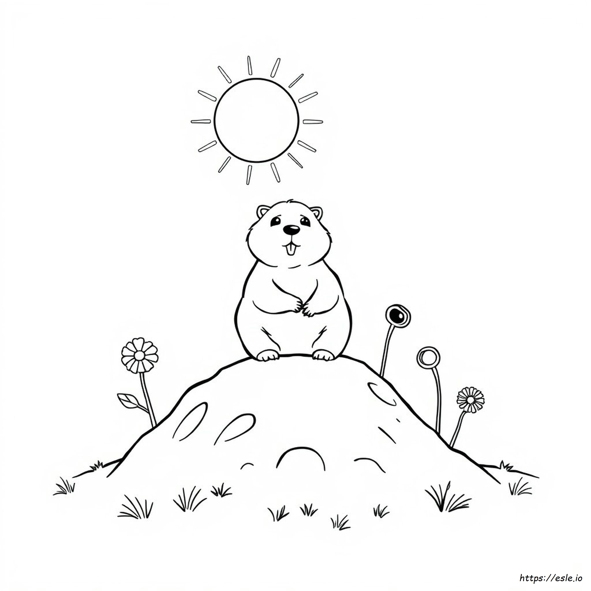 Groundhog Day Coloring Pages Free