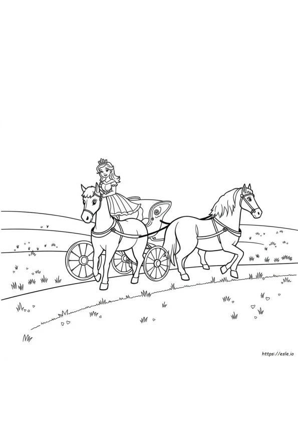 Princess Car Coloring Pages