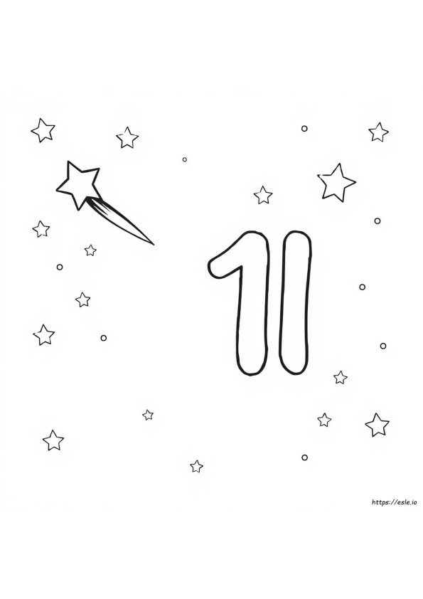 Coloriage Numéro 11 À Imprimer