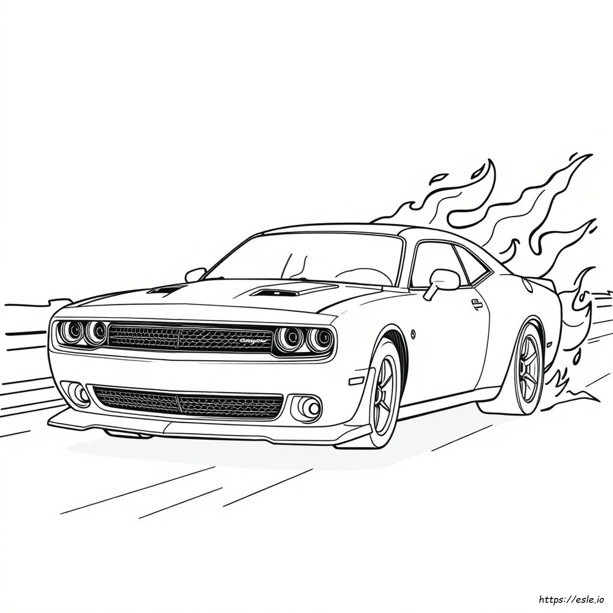 Kolorowanki Dodge Charger Hellcat