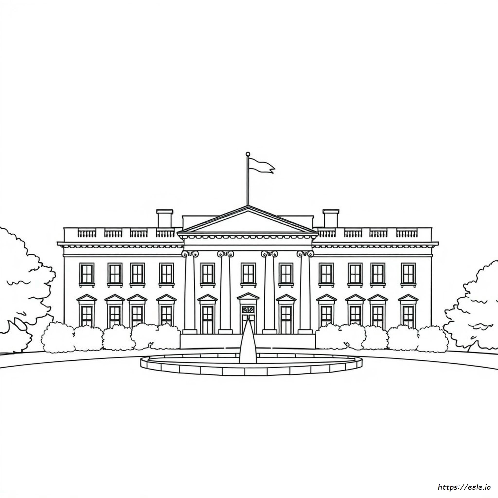 Gambar Mewarnai Istana Putih - Lembar PDF