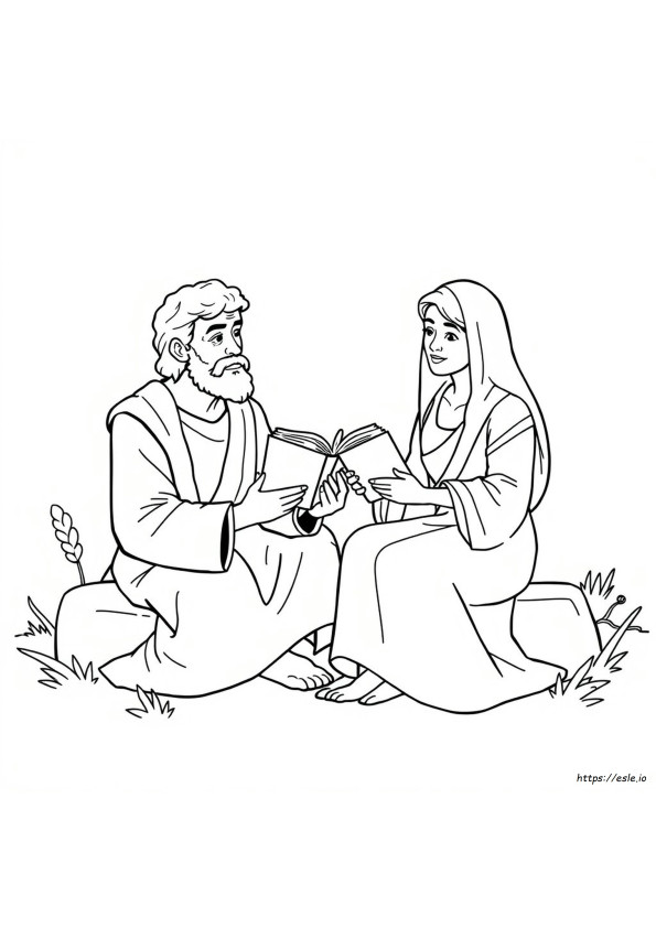 Paul Taught Lydia About Jesus Coloring Page