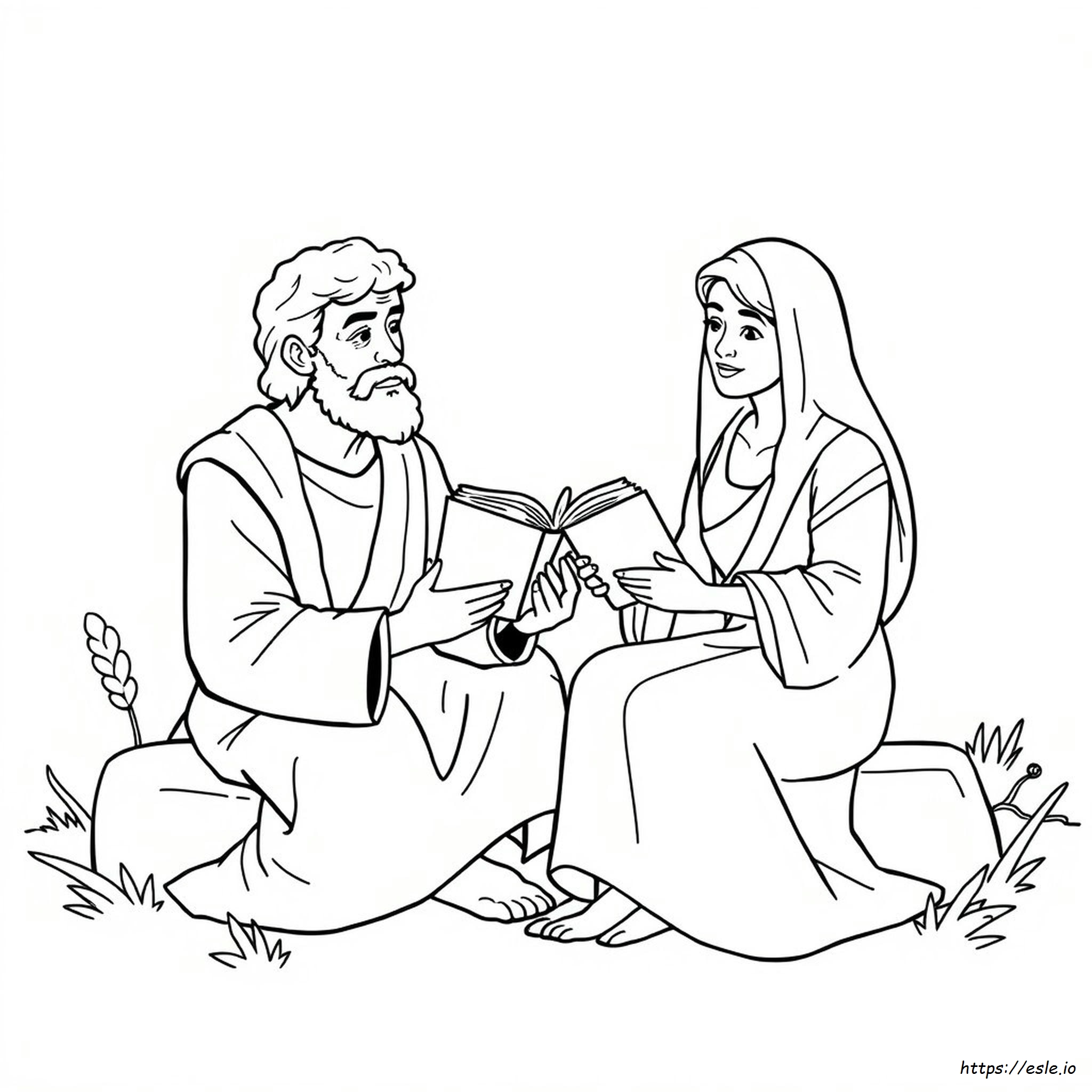 Paul Taught Lydia About Jesus Coloring Page