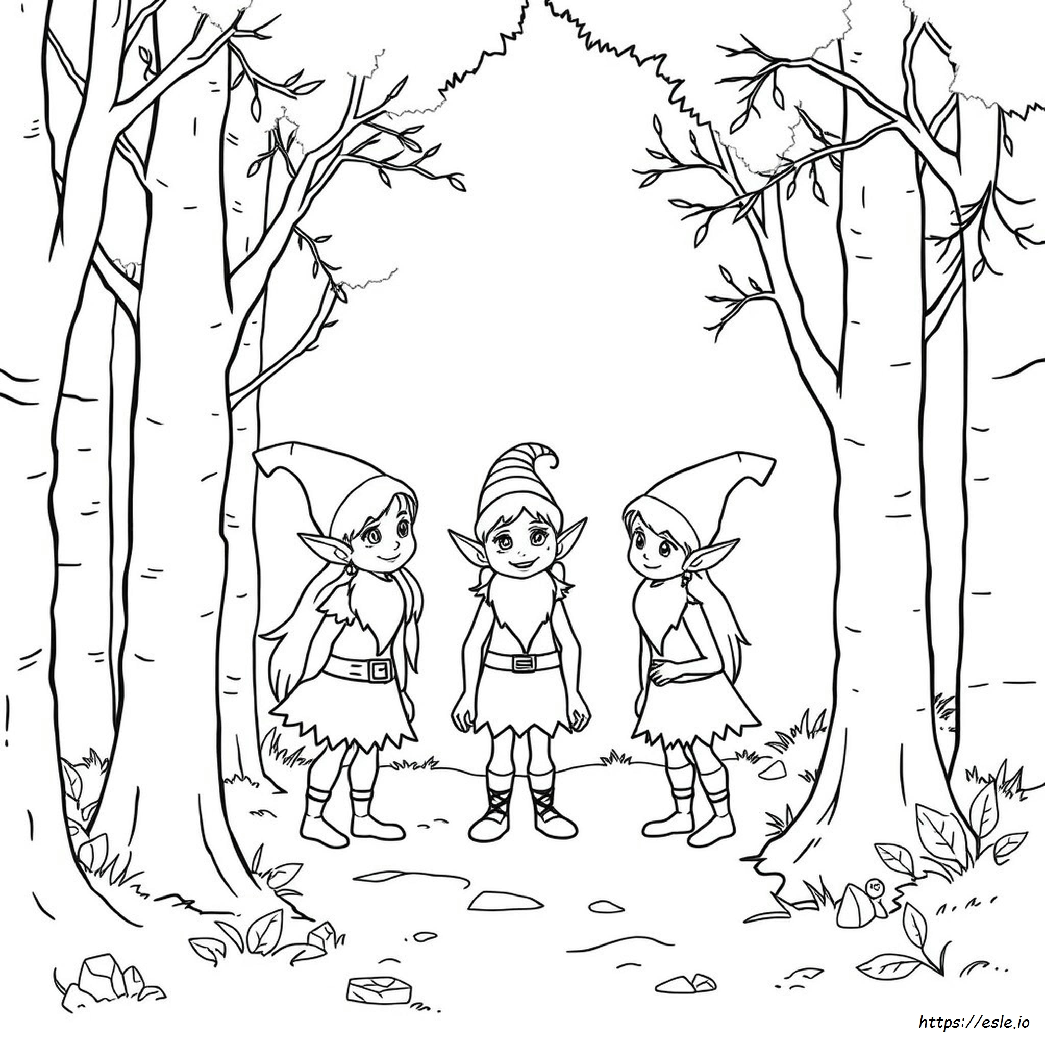 Kolorowanka Elfów Do Druku - Za darmo dla dzieci