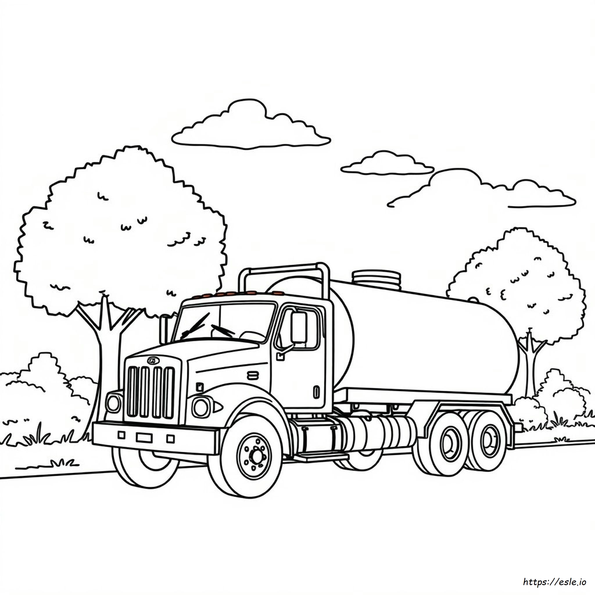 Tank Truck Coloring Page