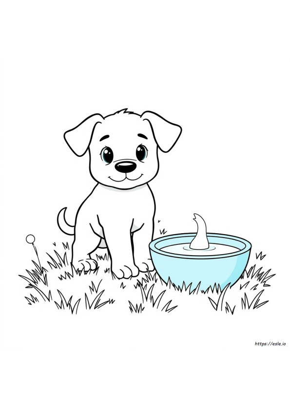 Cucciolo Di Cane Carino Da Colorare