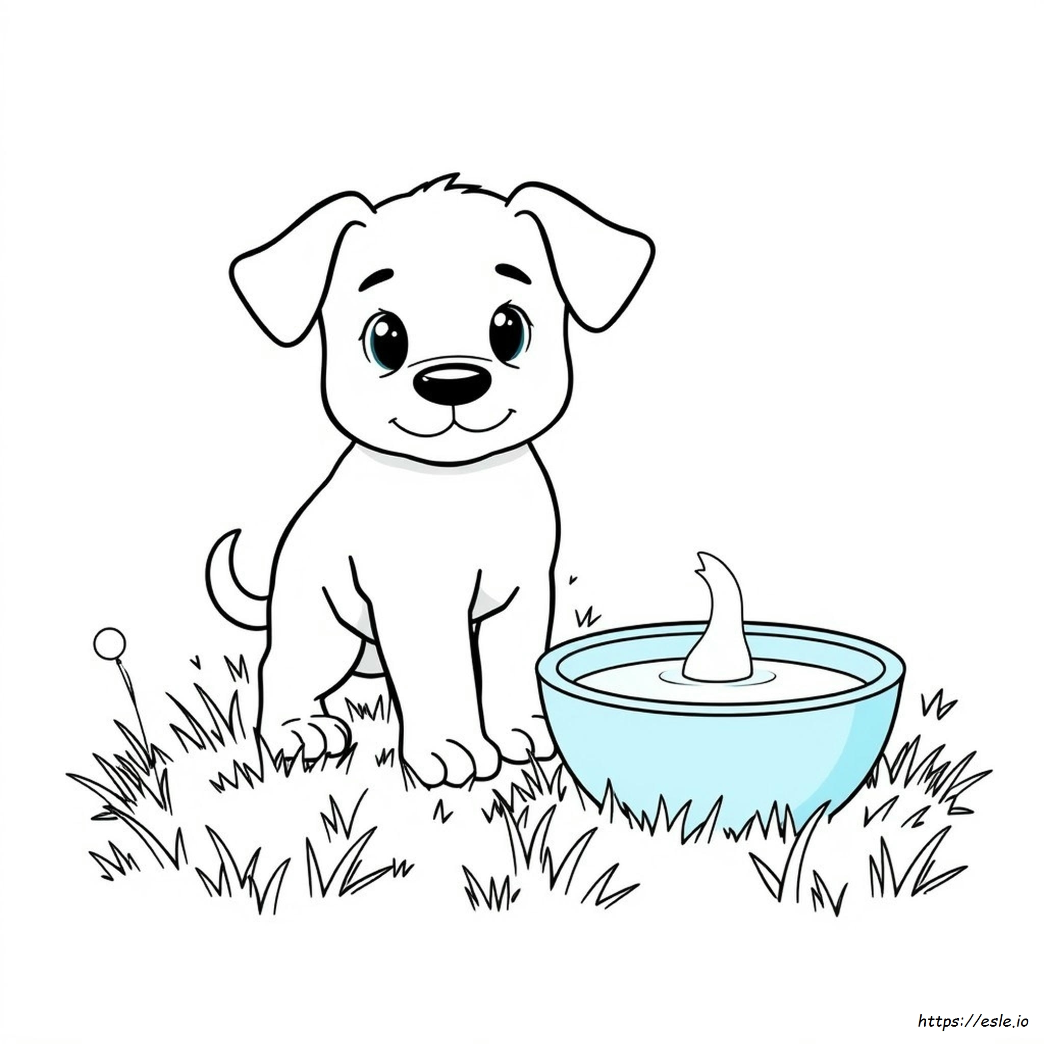Cute Puppy Dog Colouring Pages