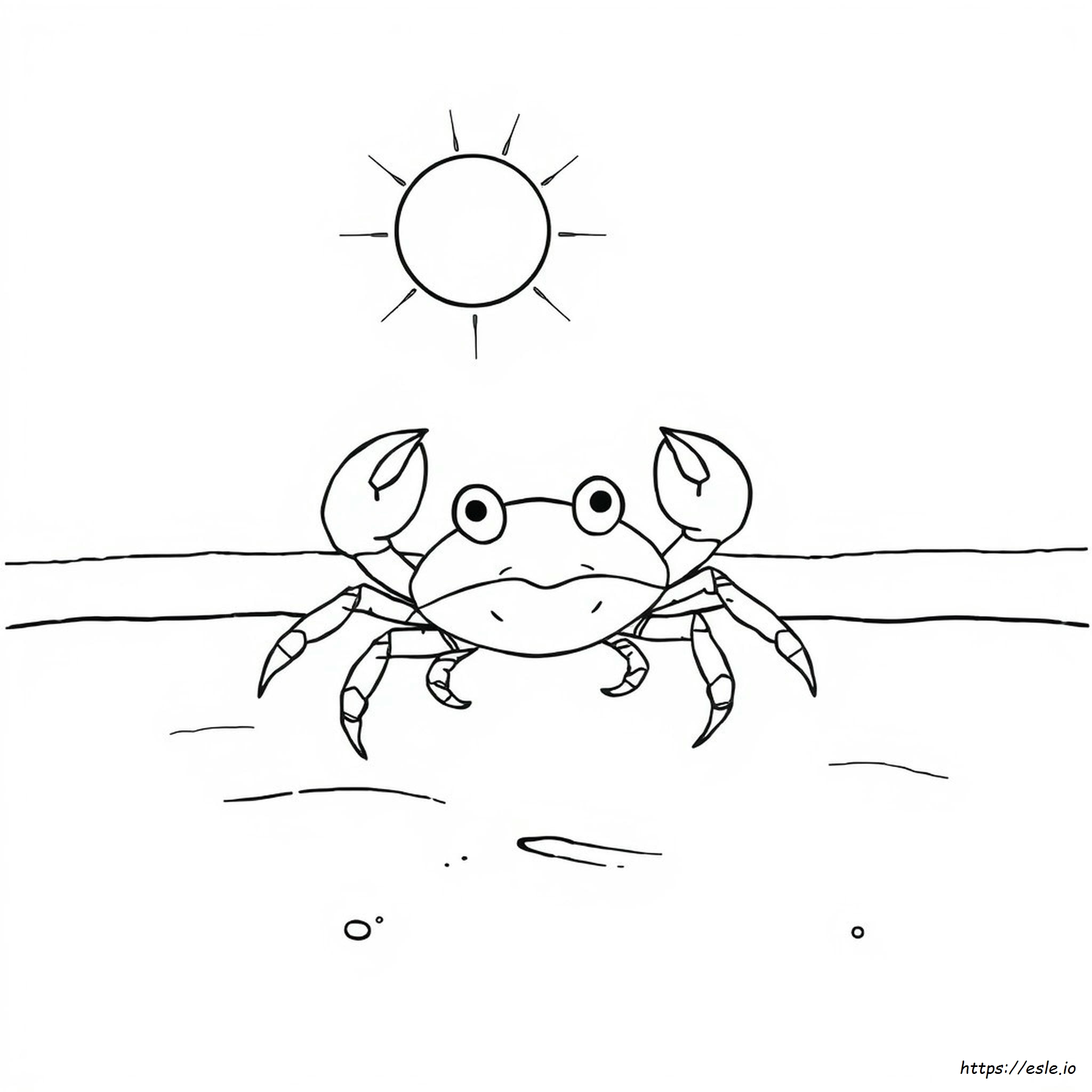 Crab Picture For Colouring