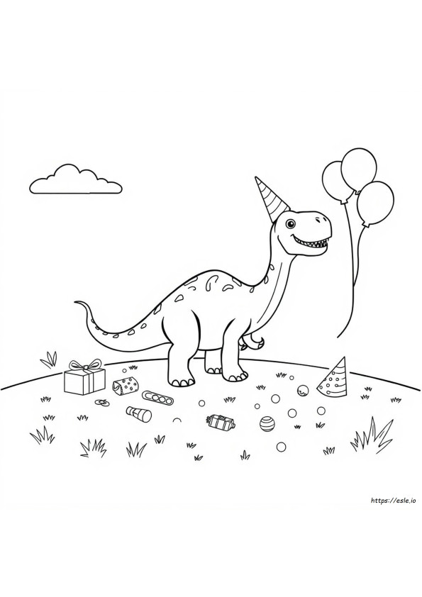 Desenhos De Dinossauros De Aniversário Para Colorir Grátis Para Imprimir